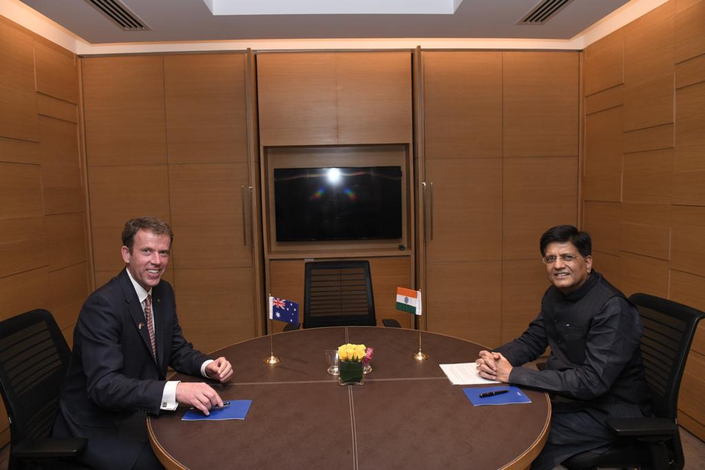 Australia\\\\\\\\\\\\\\\\'s Minister for Trade, Tourism and Investment, the Hon Dan Tehan MP with India\\\\\\\\\\\\\\\\'s Trade Minister, Piyush Goyal